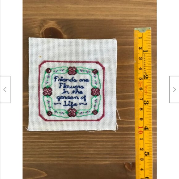 3 Completed Cross Stitch Embroidery FRIENDSHIP Sayings Ewe's Welcome - Picture 4 of 5